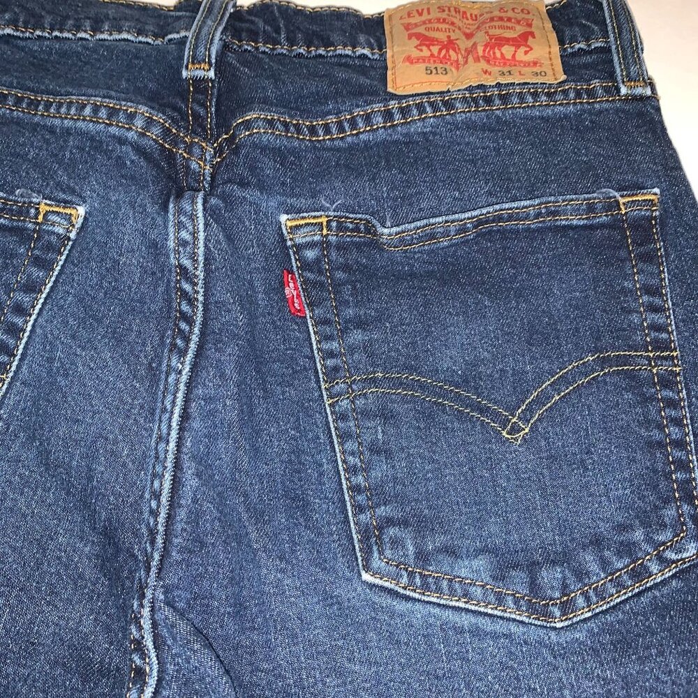 Levi's Strauss 513 31x30 Dark Wash Jeans - Picture 2 of 11